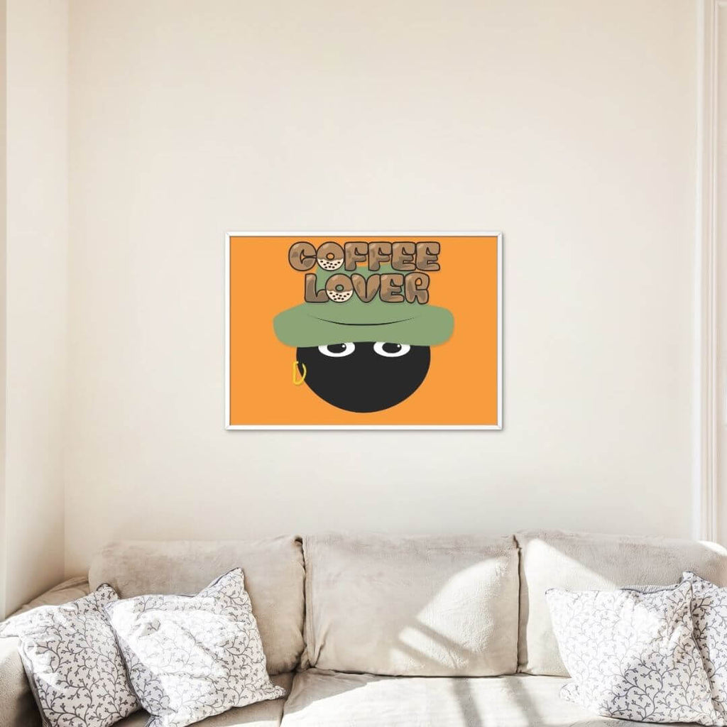 Plakater hængende på vægge.