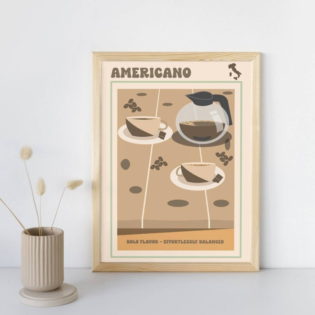 Plakater hængende på vægge.